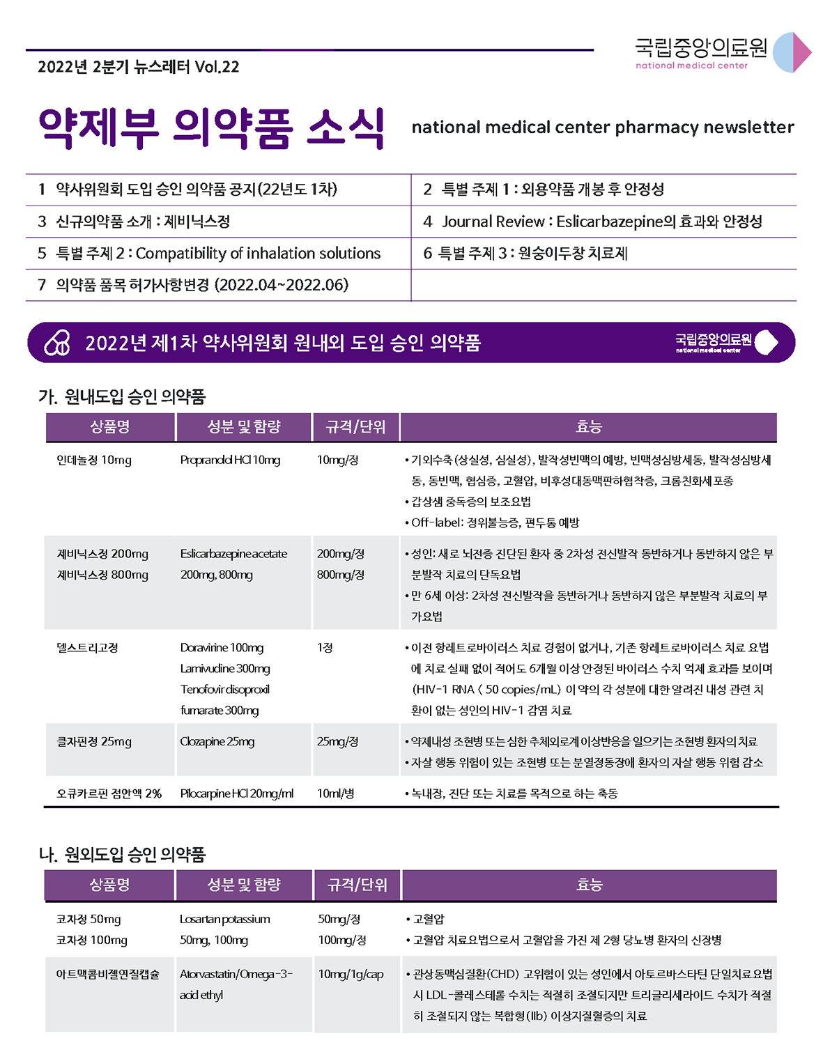 뉴스레터 2022년도 2분기 뉴스레터