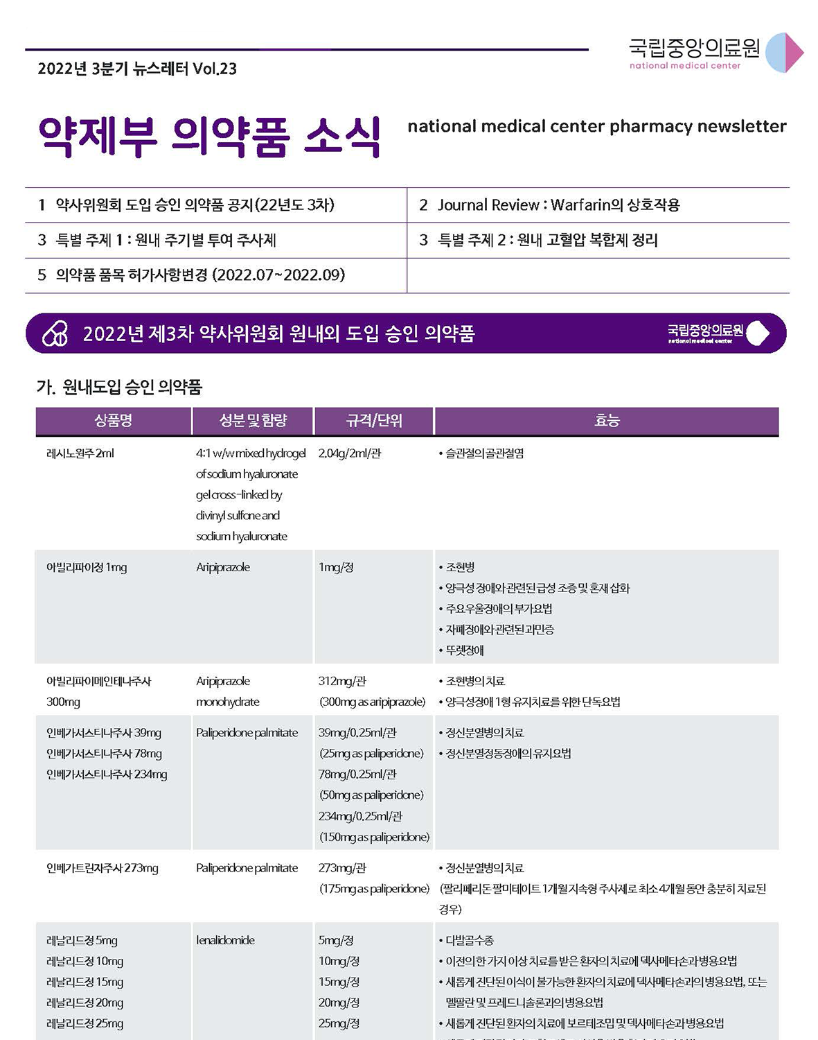 뉴스레터 2022년도 3분기 뉴스레터