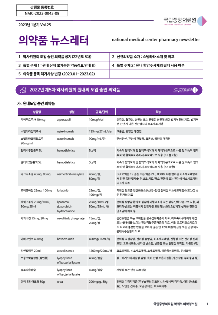 뉴스레터 2023년도 1분기 뉴스레터
